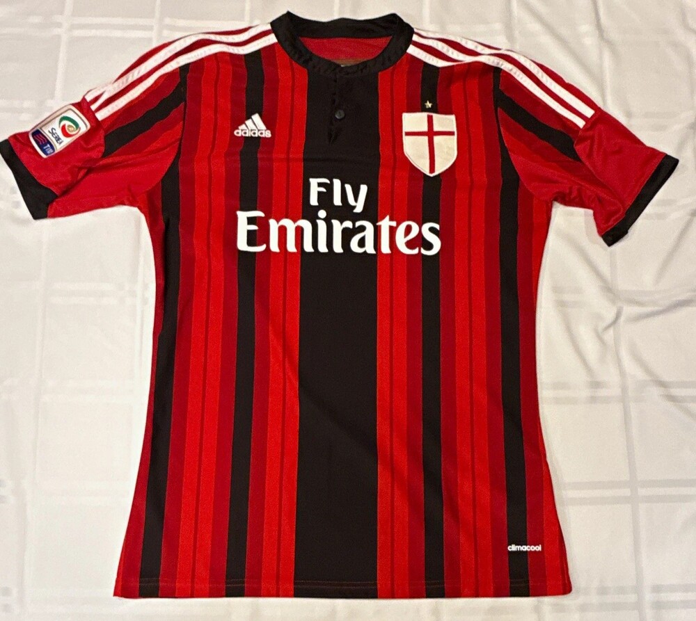 adidas  AC Milan Home Jersey 2014 2015 Size L  N.Khayat 9 Serie A